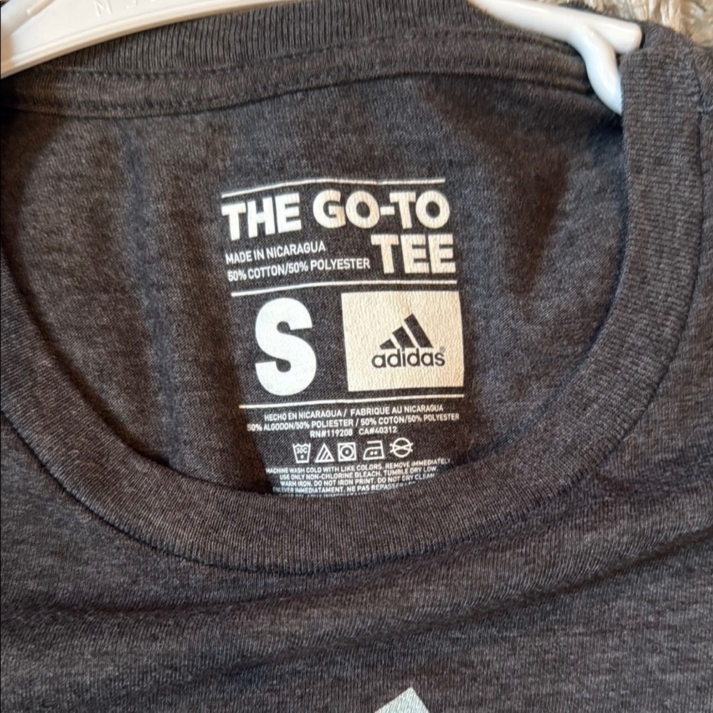 Adidas Dark Gray T-Shirt with Logo - Picture 2 of 2